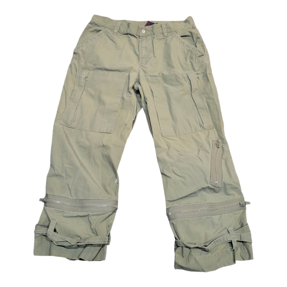 Ralph Lauren Cargo Pants‎ Womens 6 Military Back Zippers Ankle Gaiters Vintage